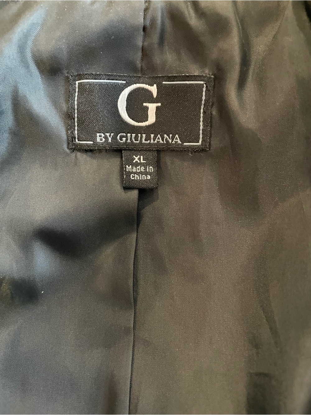 G by Giuliana Black Faux Leather Asymmetrical Jacket - Picture 8 of 8